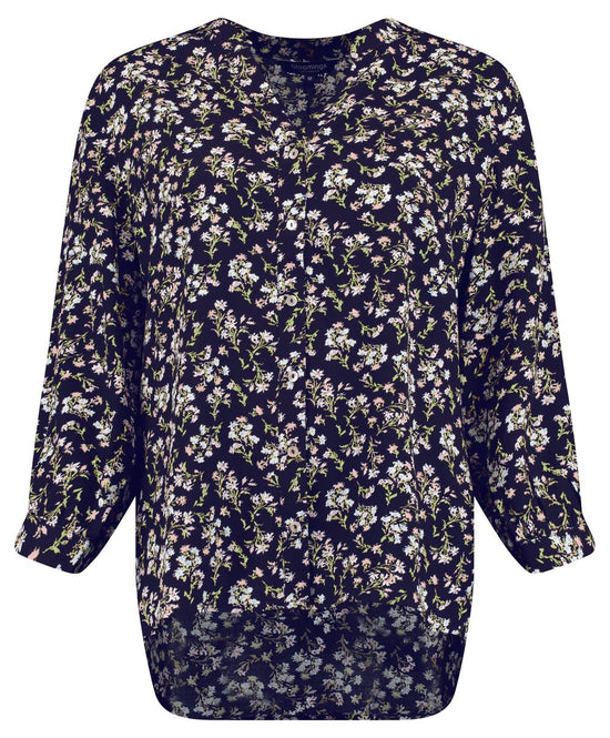 Bloomings Blouse woven SLW100-8433 Navy