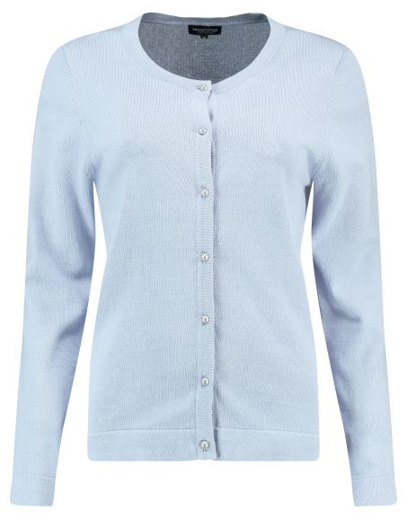 Load image into Gallery viewer, Bloomings Crew neck cardigan pearl button SLK20-8086 603U Skyride

