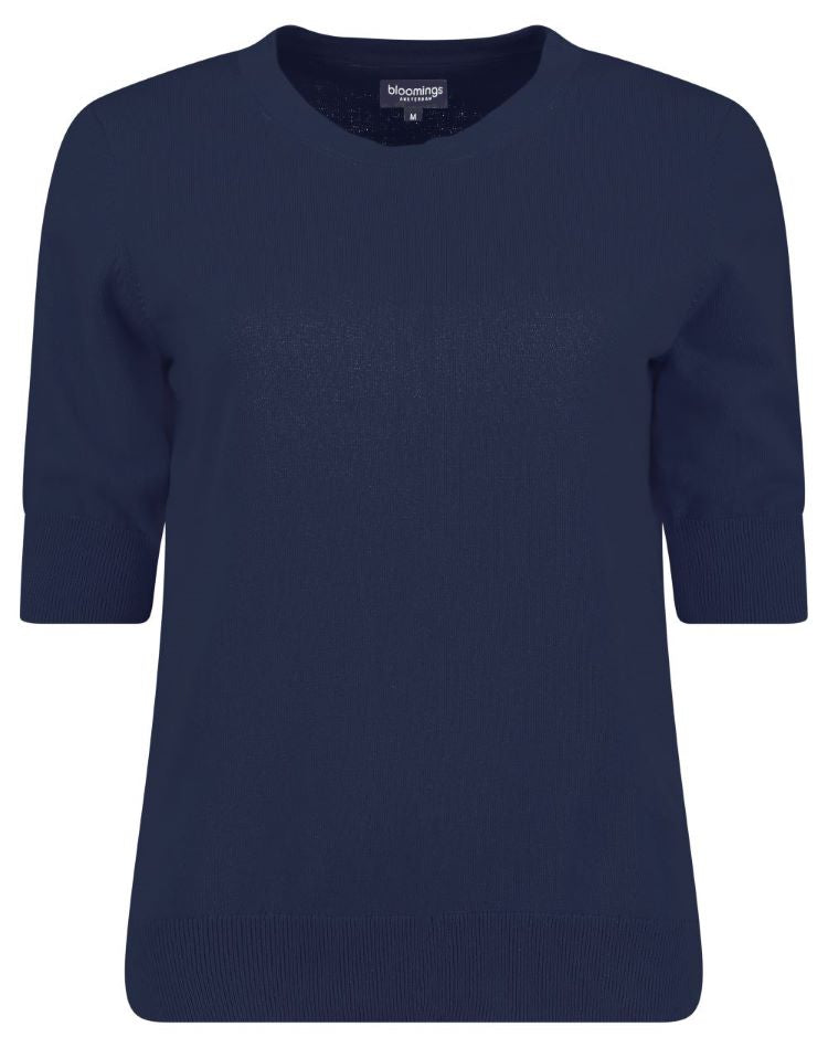 Load image into Gallery viewer, Bloomings Crew neck pullover  SLK20-8205 696U Navy
