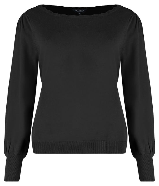 Bloomings Scalloped pullover SLK20-8509 Black