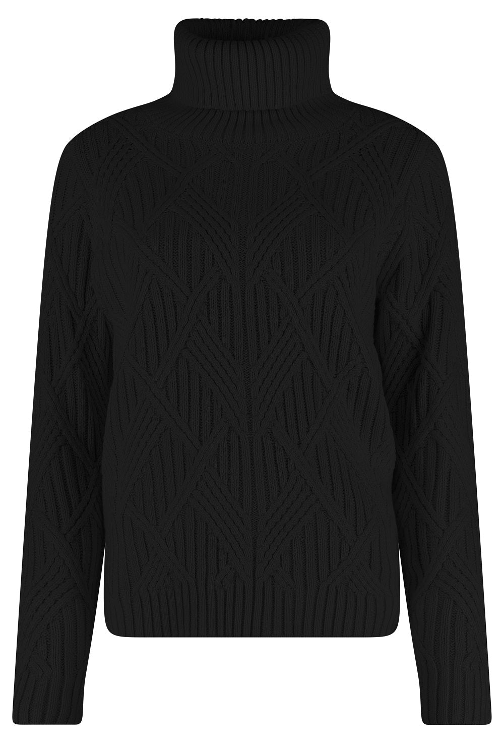 Bloomings Turtle neck SLK255-8525 Black