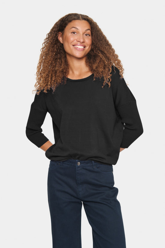 Saint Tropéz Mila round neck 30500003 0001 Black