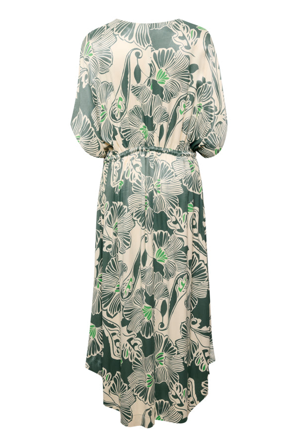 Laad de afbeelding in de Gallery-viewer, Saint Tropéz Vauka maxi dress 30512711 Sagebrush Green big flower
