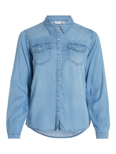 Vila Vibista denim shirt 14033008 Medium Blue Denim