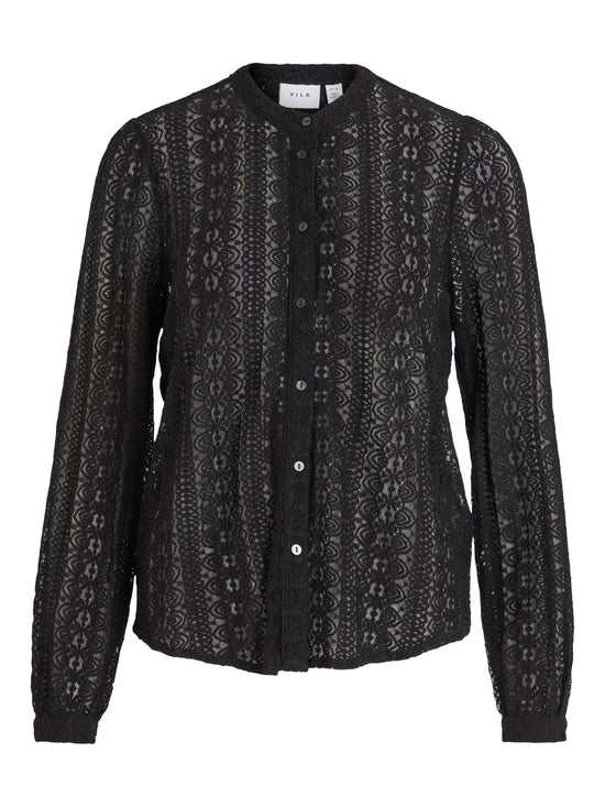 Vila Vichikka lace shirt 14082977 Black