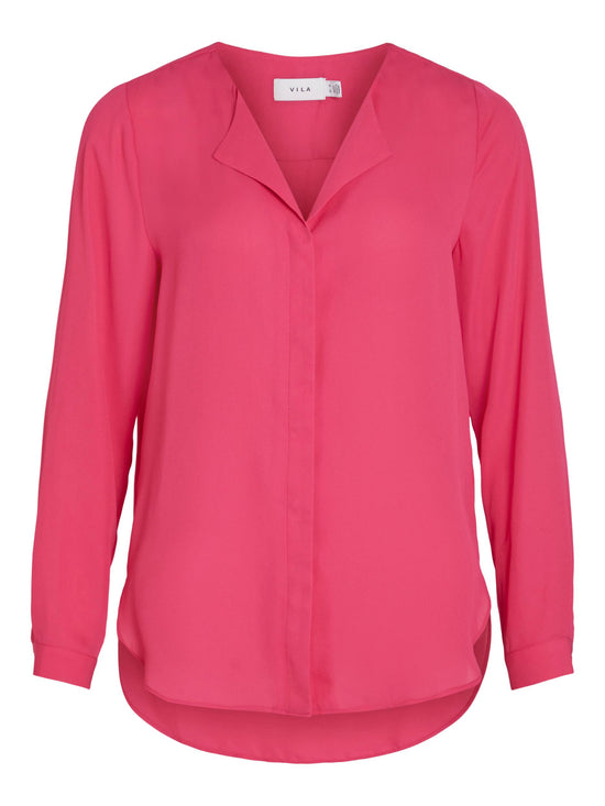 Vila Vilucy l/s shirt 14044253 Pink Yarrow