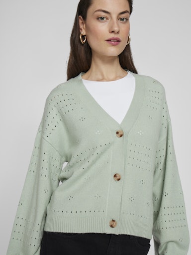 Vila Viril V-neck cardigan 14102703 Silt Green