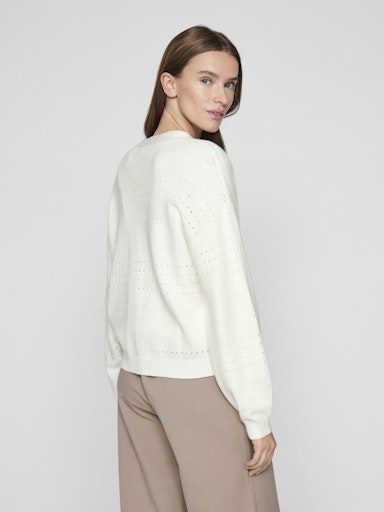 Vila Viril V-neck cardigan 14102703 White Alyssum