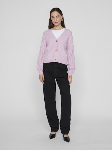 Vila Viril V-neck cardigan 14102703 Winsome Orchid