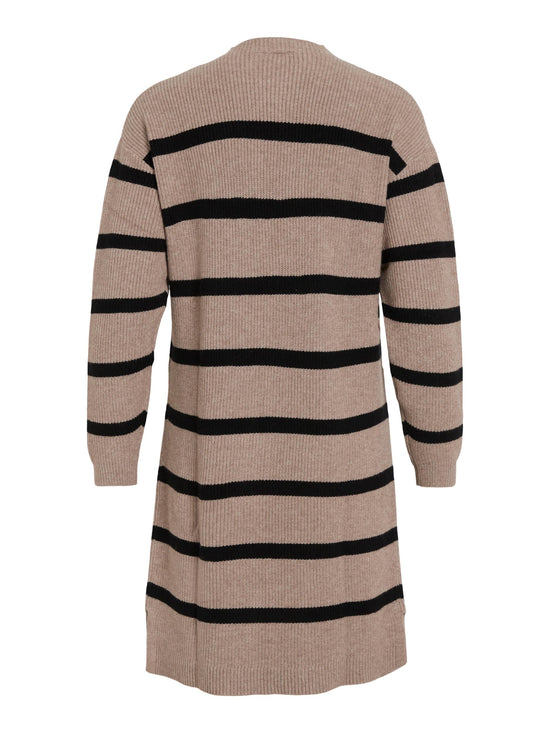 Vila Viril l/s mockneck knit dress 14091664 Brown/Black