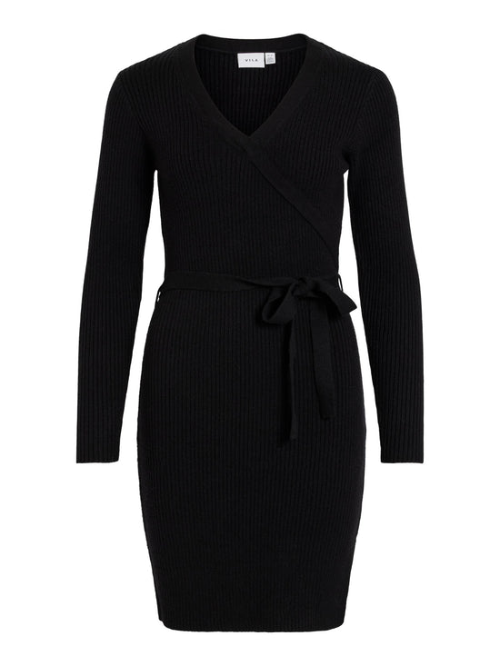 Vila Viril wrap dress 14065547 Black
