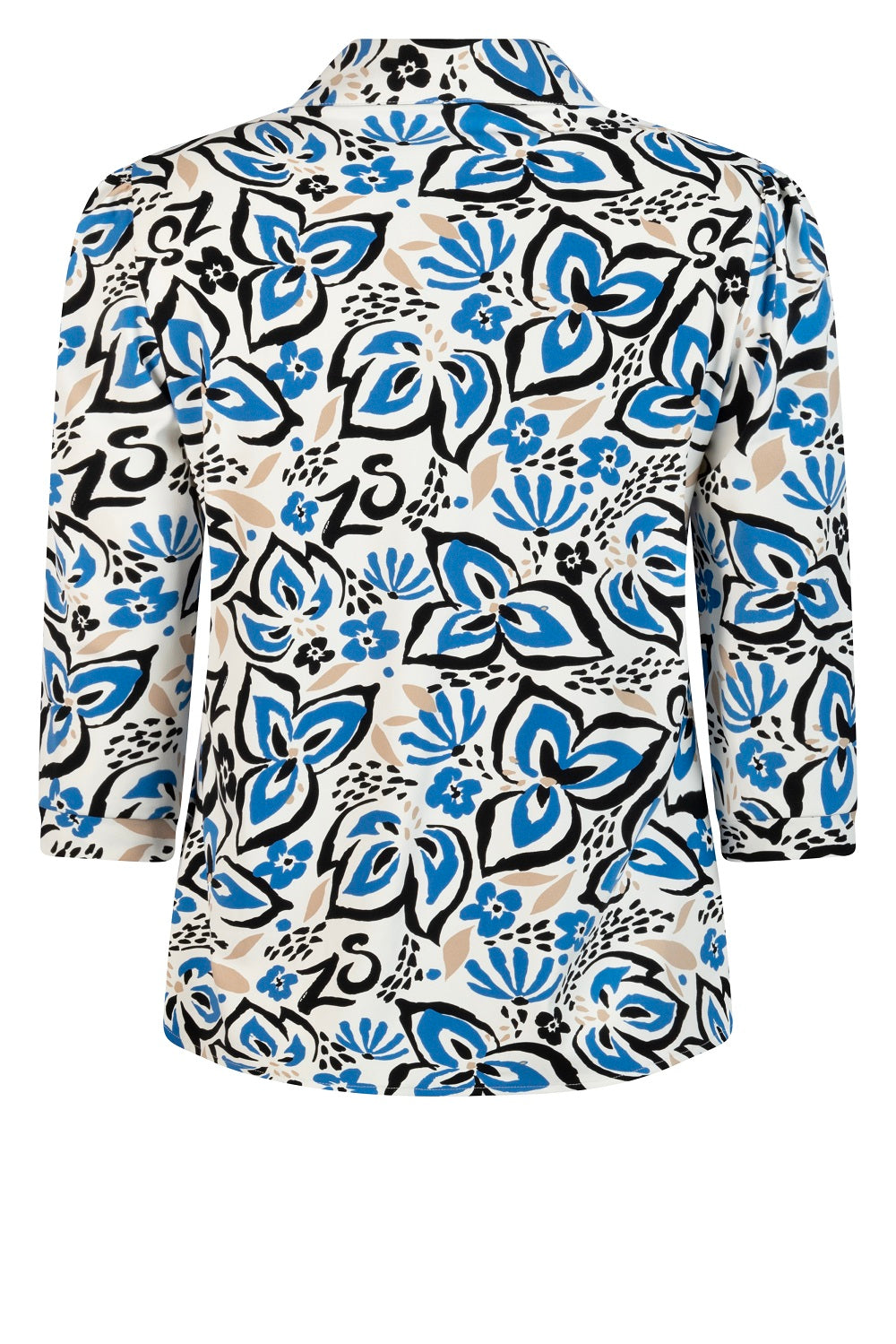 Zoso Print travel blouse 242Francis Strong Blue/Black
