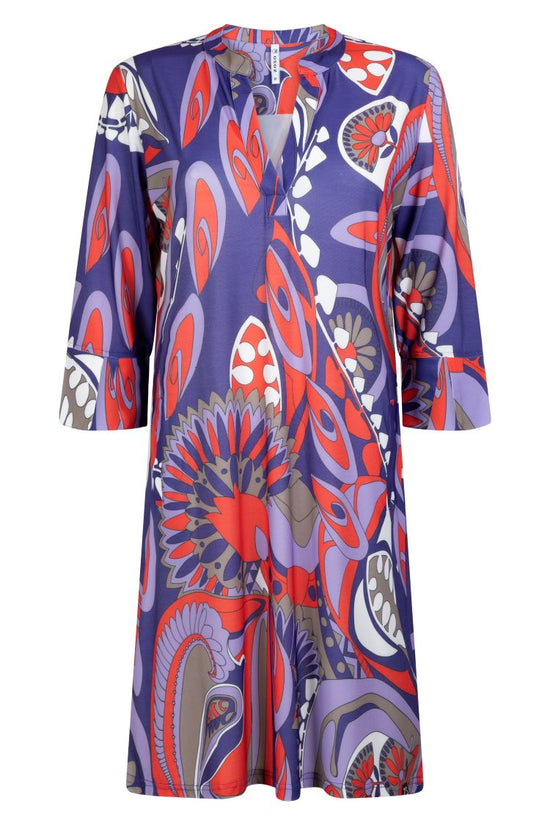Laad de afbeelding in de Gallery-viewer, Zoso Splendour dress Quincy Purple/Orange
