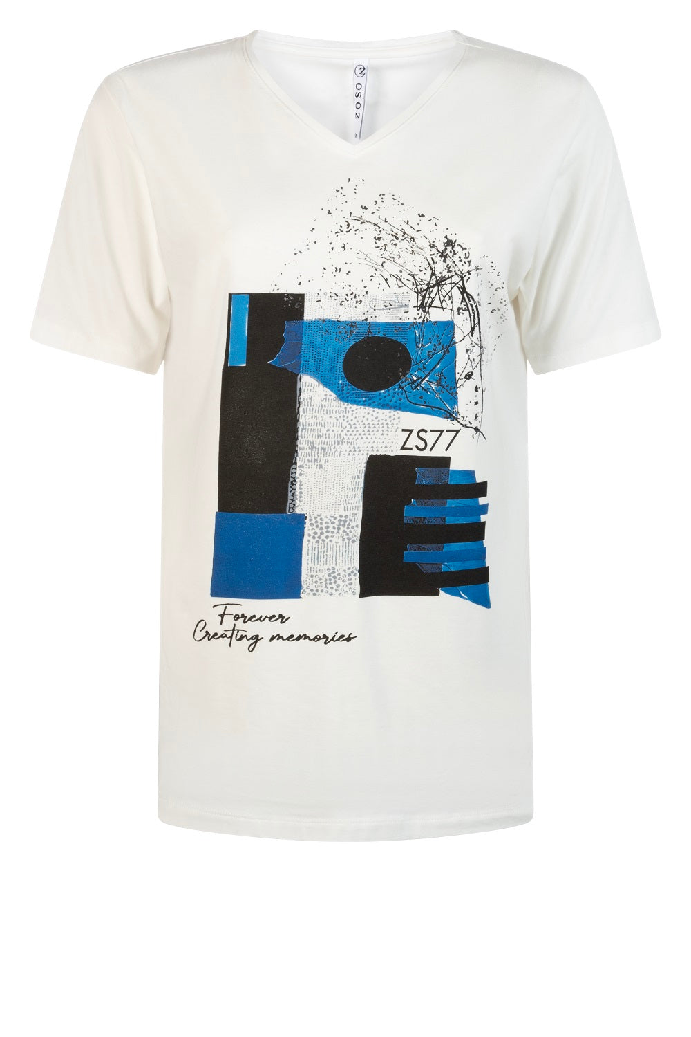 Zoso T-shirt with print 248Lindsy Strong Blue/Black
